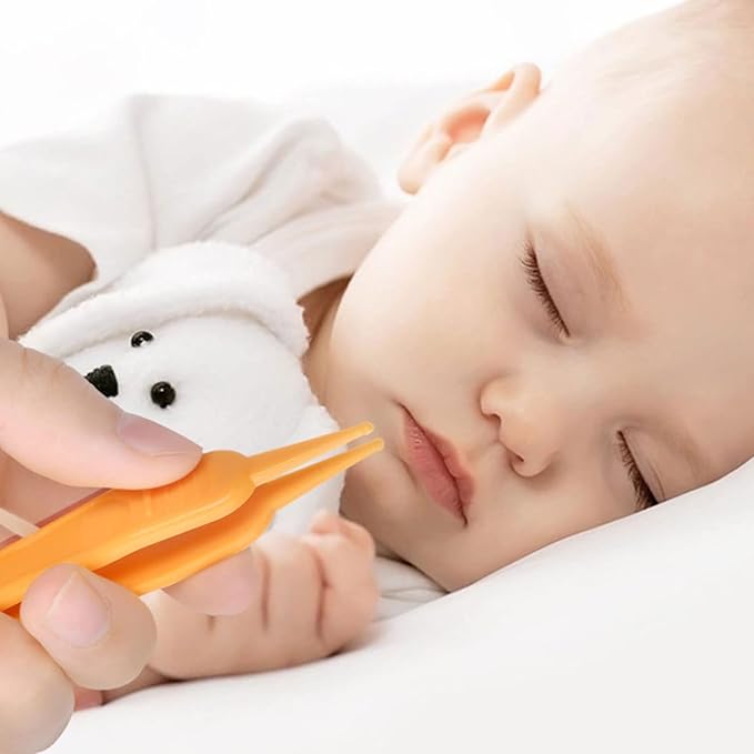 Baby Nasal Tweezer Baby Nose Tweezer Round for Head Baby Nose Booger