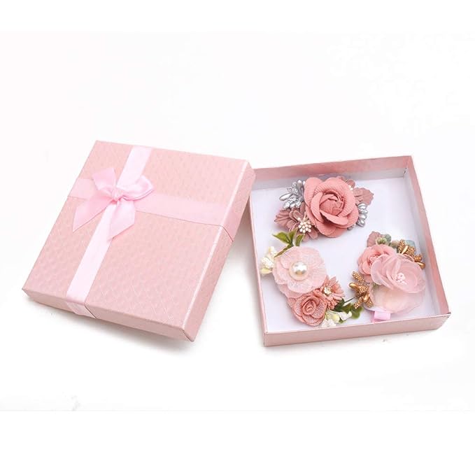 Flower Hair Clip BFNAAgirl Baby Girl Hair Bows Exquisite Hair Accessories Alligator Clips for Infants Toddlers Teen Kids Gift 3pcs/set