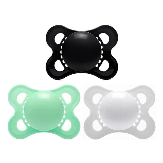 LittleForBig Bigshield Generation-3 Big Sized Pacifier 3 Paci Pack - Black, White, Green