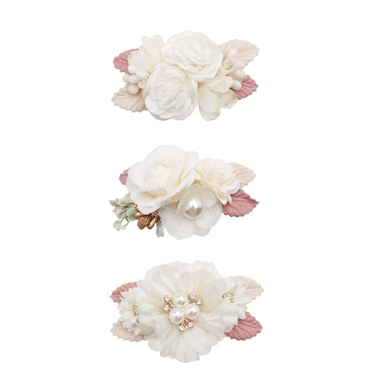 Flower Hair Clip BFNAAgirl Baby Girl Hair Bows Exquisite Hair Accessories Alligator Clips for Infants Toddlers Teen Kids Gift 3pcs/set