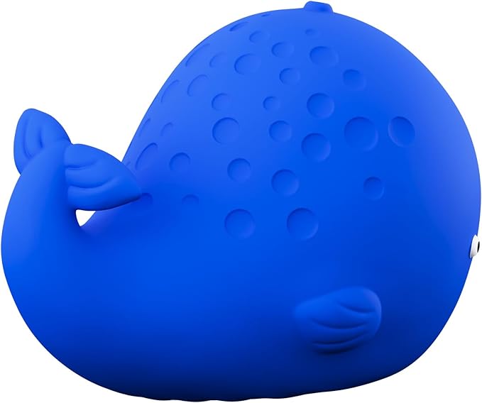 caaocho Pure Natural Rubber Bath Toy - Kala The Whale Baby Toy - Hole Free, BPA Free Bath Toys for Infants, Without Holes Sealed Natural Rubber