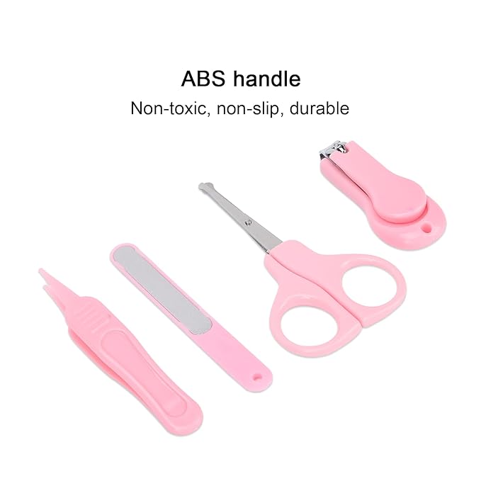 Baby Scissors, Baby Nail Clipper Long Lasting for Infant for Home(pink)