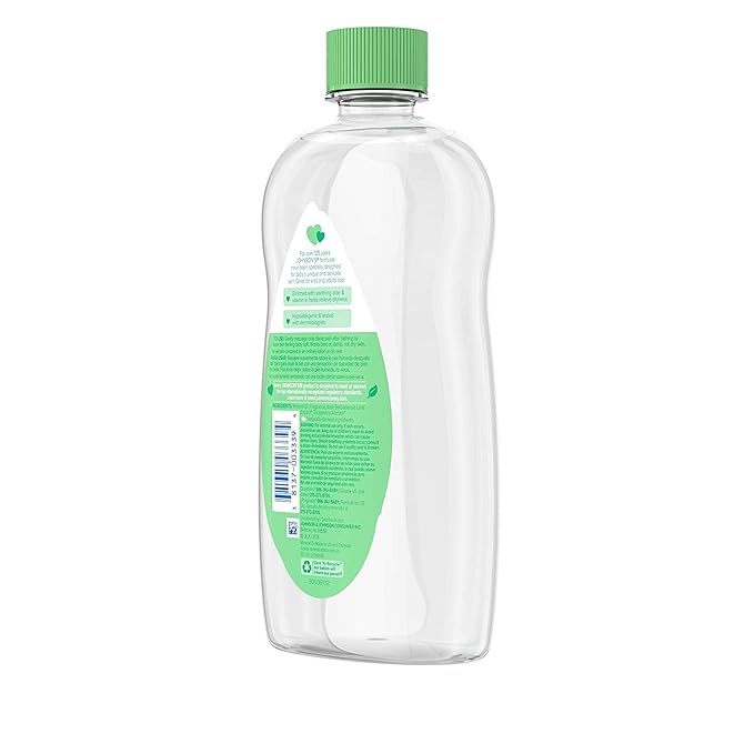 Johnson's Baby Oil Aloe Vera & Vitamin E 20.0 fl oz (pack of 8)
