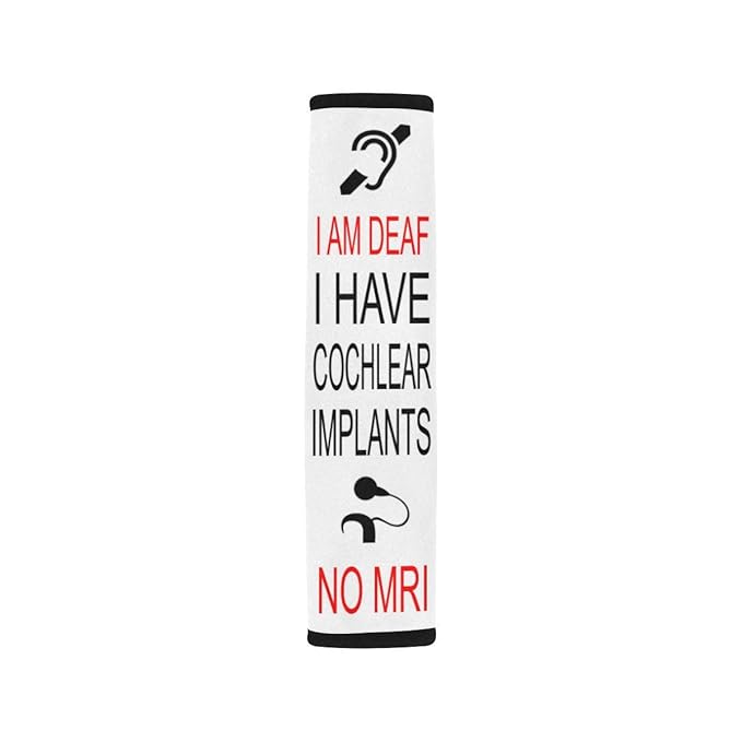 I am Deaf I Have cochlear implants seat Belt Cover Best Gift for kis Medical Alert