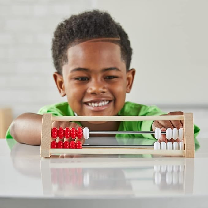 hand2mind 20-Bead Wooden Sensory Rekenrek Abacus, Abacus for Kids Math, Wooden Counting Math Manipulatives, Bead Counters for Kids Math, Learn Counting and Numbers, Homeschool Supplies (Set of 1)