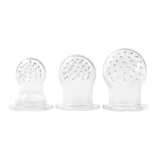 Moss and Fawn Extra Feeder Tops for The Forage Feeder - Soothing Silicone Frozen Breast Milk Popsicle & Baby Food Teething Toy, Pacifier Fruit Feeder & Teether - BPA, PVC & Phthalate-Free - One Color