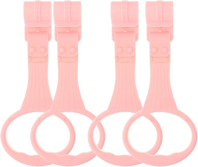 Toddmomy Baby Pull up Rings 4Pcs Lightweight Safety Handles for Infant Walking Training Nursery Playpen Crib Pull up Rings with Smooth Edges for Toddler Support