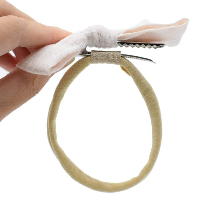 Super Soft Nude Interchangeable Nylon Headbands for Newborn Baby Kids, High Stretchy, 15pcs for DIY Crafts