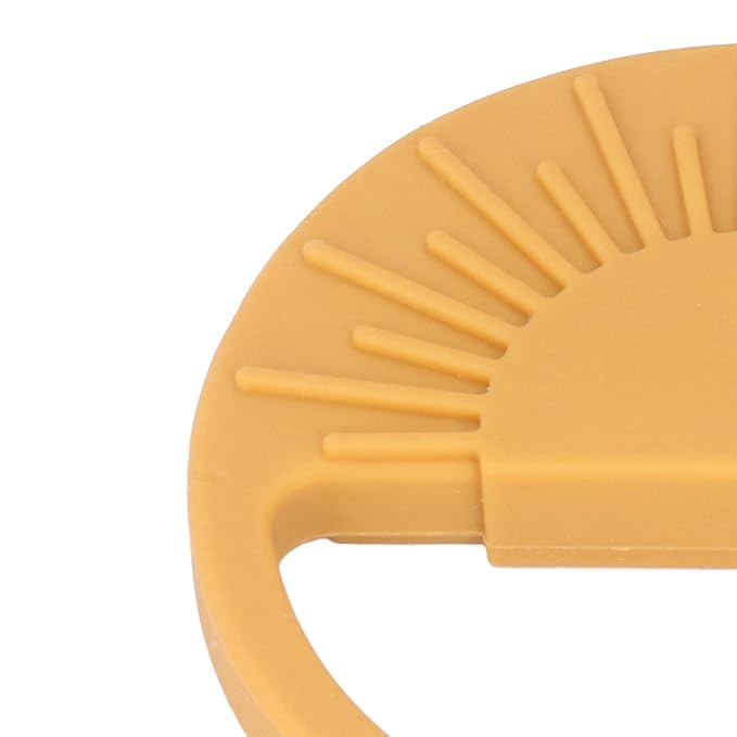 Garosa Baby Silicone Teether Toy Semi Circular Sun Easy to Hold Infant Molar Teether Infant Molar Teether Baby Chewing Toys Baby Toy for Infant Soothe Teething(003 Yellow