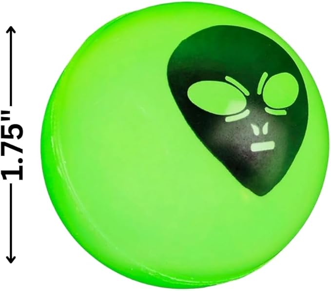 Rhode Island Novelty Glow-in-The-Dark Alien Hi-Bounce Balls (1 dz)
