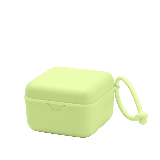 BIBS Pacifier Box with Strap. Pacifier Holder and Steriliser case. 100% BPA Free Food-Grade Material - Matcha