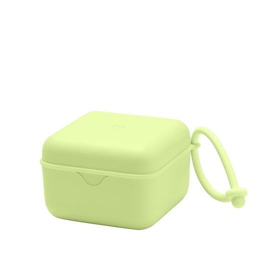 BIBS Pacifier Box with Strap. Pacifier Holder and Steriliser case. 100% BPA Free Food-Grade Material - Matcha
