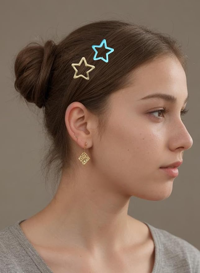 Snap Hair clips hair style accessories kits for girl women ballet dance U shaped hair pins Bobby clips,42pcs (White, 3 inch kit)