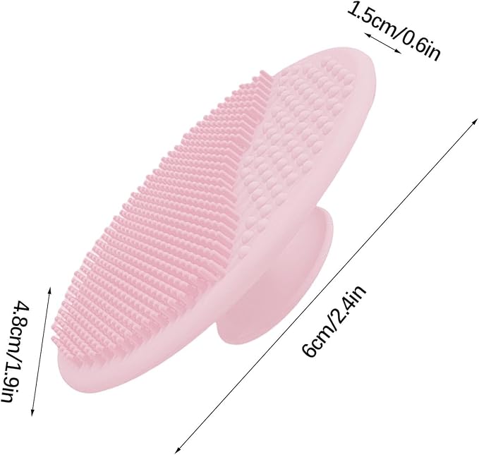 Generic Baby Scalp Brush - Silicone Hair Scrubber & Scalp Massager Comb for Newborns & Babies - Cradle Cap Bath Brush, Pink