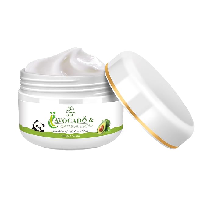 AOAO Avocado Kids Daily Moisturizer Cream, Gently Hydrates Dry, Sensitive Skin for Baby & Kids Face and Body, Natural Oat & Centella for Soothing Nourishing Care, 3.527oz (Avocado)