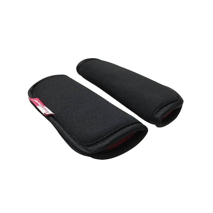 2 Piece Seat Belt Strap Covers for Stroller Shoulder Pad for Baby Pushchair Car Seat (Balck)