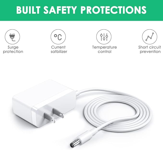 Mrgru 5V Replament Charger Power Cord for Baby Swing Compatible with Nova Baby Swing for Infants Motorized Portable Swing Power Adapter