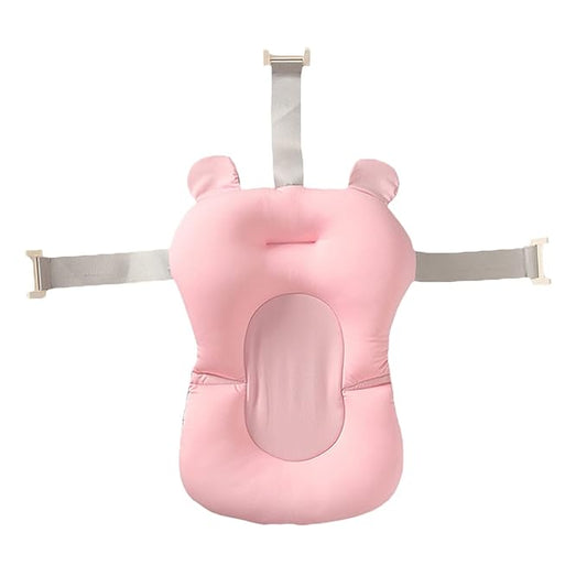 Baby Bathtub Seat Cushion, Adjustable Non-Slip Bath Support Seat Pad, Floating Bath Tub Pillow Mat for Newborn Infant Babies 0-12 Months