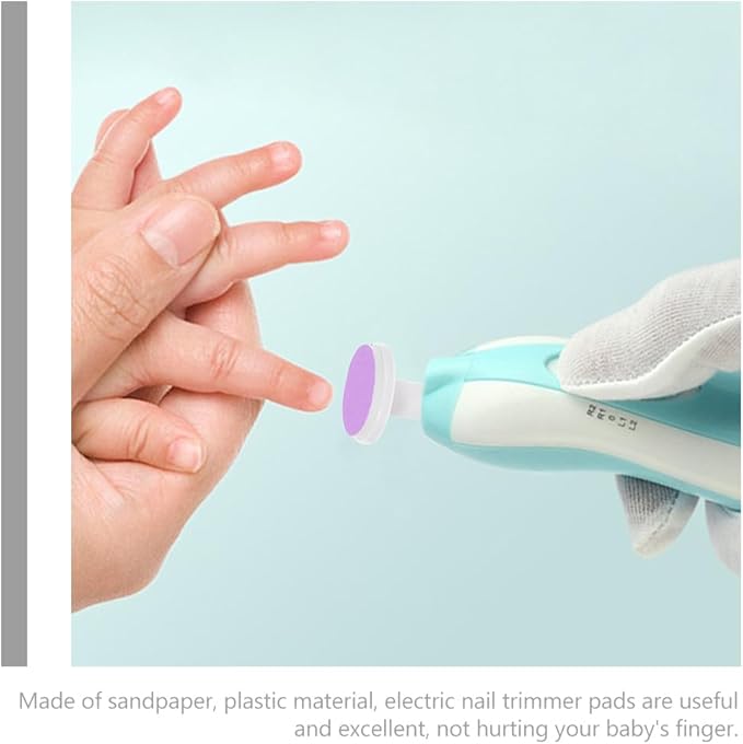 minkissy 24Pcs Baby Electric Nail File Replacement Pads 0.70 Inch Nail Grinding Heads for Infant Toddler Universal Electric Trimmer Accessories