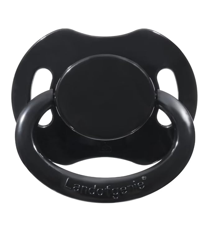 Landofgenie Adult Size Large Shield Pacifiers Bone Shaped Cutie Pacifier Black