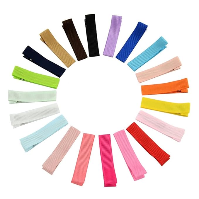 inSowni 20 Pack 1.8" Fully Lined DIY Alligator Hair Clips Barrettes for Baby Girls Toddlers