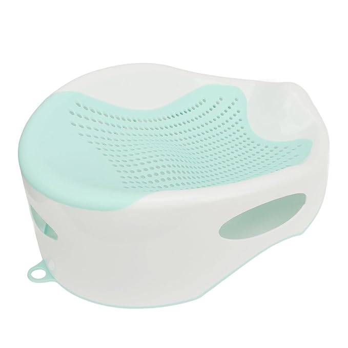 Baby Bathtub, Slipless Bath Tub Comfortable, Soft Silicone Lying Support Bracket Bath Tub for 0-6 Months, Baby Bath Support Easy to Store for Newborn Infant (Green)