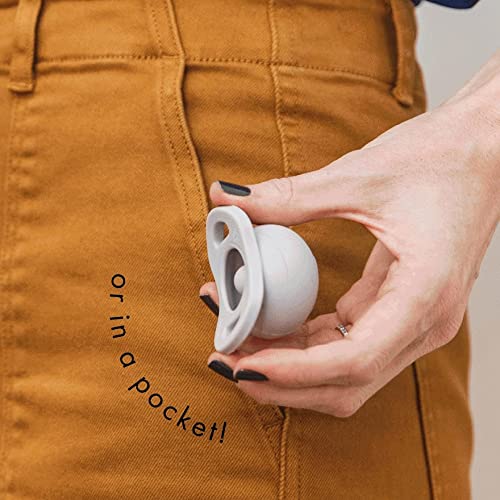 Doodle & Co. Pop & Go Pacifier for New Born Babies with Built-in Case | Pinch to Close Version | 100% Silicone for Infants | Helps Promote Oral Development | Plastic Free