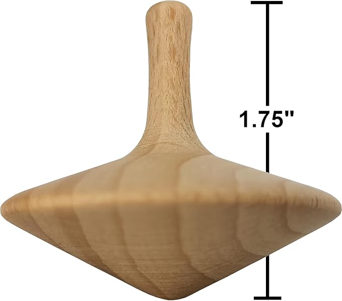 Adventure Awaits! - 4 Pack Small Hand-Carved Wooden Tops - Smooth Finish!