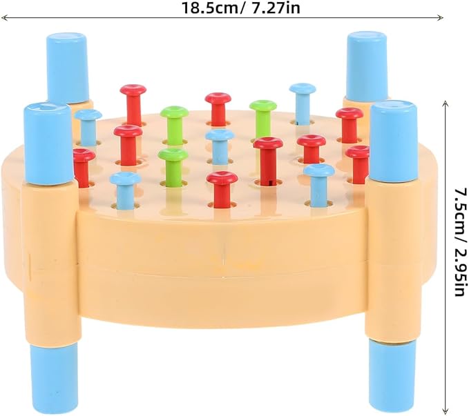 BESPORTBLE Montessori Hammer for Realistic Pounding Game with Multicolor Pegboard Fine Motor Skill Development Hand-Eye Coordination Early Learning Activity
