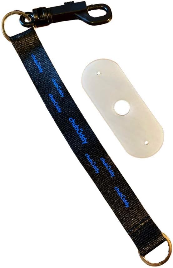 Chubuddy Chew Holder Black Screen Print- Black Tether and Natural Strap