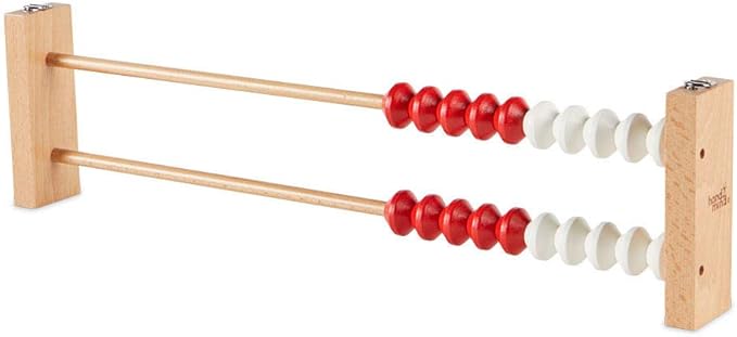hand2mind-93440 20-Bead Giant Magentic Rekenrek Colored Abacus, for Kids, Wooden Counting Math Manipulatives, Learn Counting and Numbers (Set of 1)