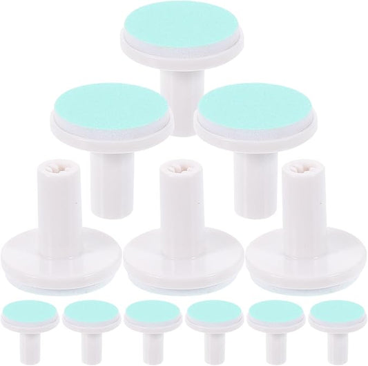 Beaupretty 12 Pcs Nail File Pads Nail Trimmers Replacement Pad Grinding Heads Polish Disc for Electric Nail Trimmer Clippers Green
