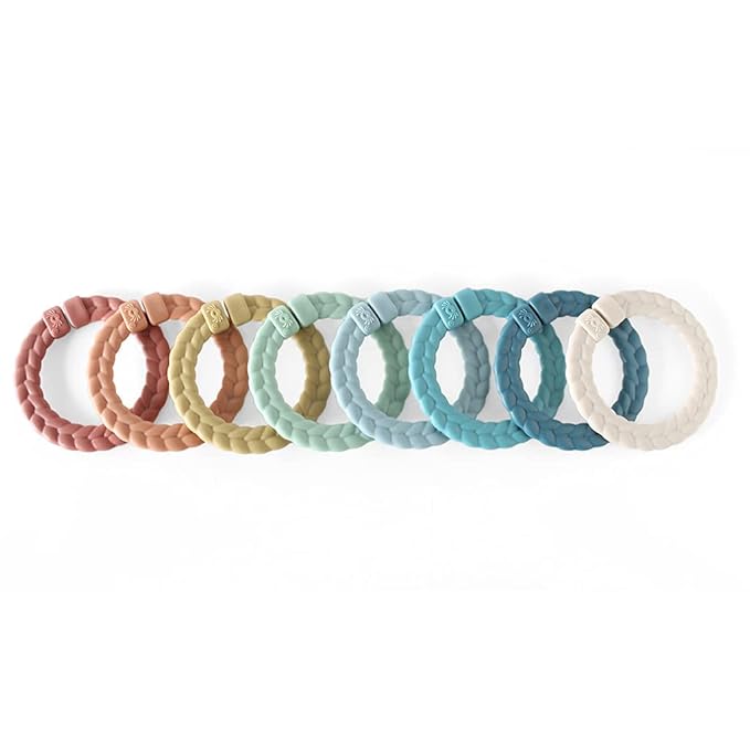 Itzy Ritzy Lovey Including Teether & Linking Ring Set; Set of 8 Braided