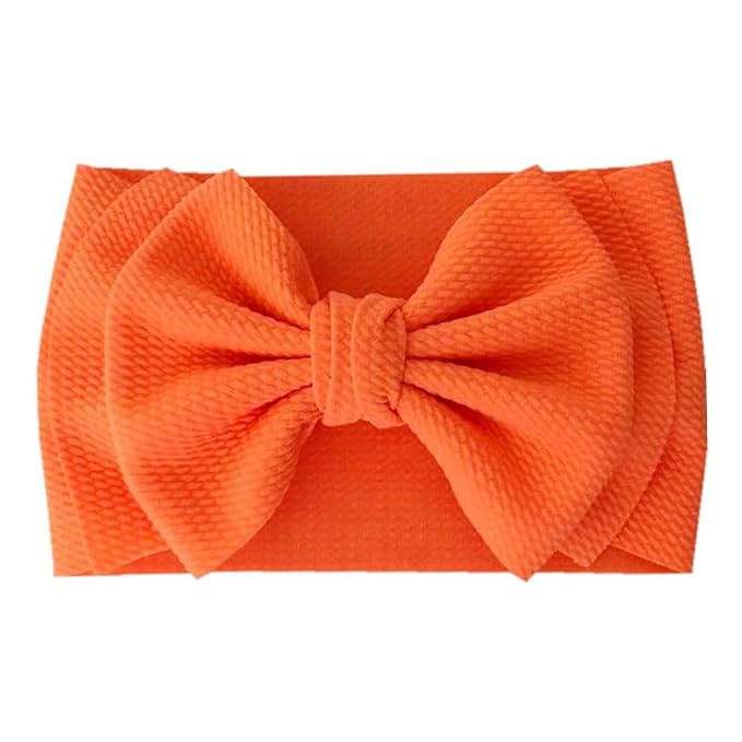 Bows for Baby Girls Headband, Newborn Bows Headbands Baby Hair Bows Hairbands Hair Accessories.(FD104-Orange Black)