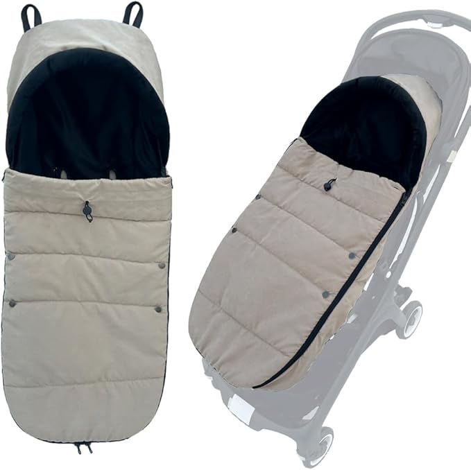 universal Stroller accessories winter footmuff compatible with Bugaboo Butterfly stroller, warm socks for Bugaboo Bee stroller, rainproof fabric (Camel color)