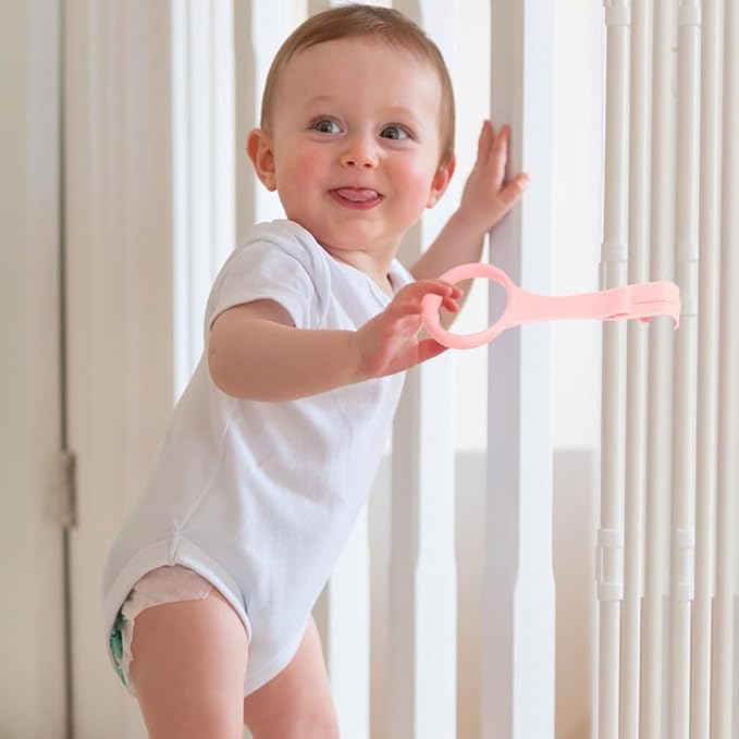 Toddmomy 4Pcs Baby Pull up Rings Nursery Crib Hand Pull Rings Infant Standing Assist Lightweight Portable Baby Standing Safety Ring for Walking Exercise