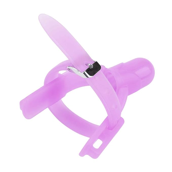Thumb Sucking Finger Protector, Adjustable Biting Teether Soft Silicone Finger Guard Thumb Protector for Babies 3 Months and Above(Purple)