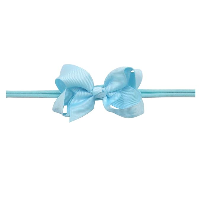 CÉLLOT 40 Colors Baby Bow Headbands 3" Hair Bows Super Soft Nylon Headbands for Baby Girls Infants preemie and Newborn Kids Hair Accessories