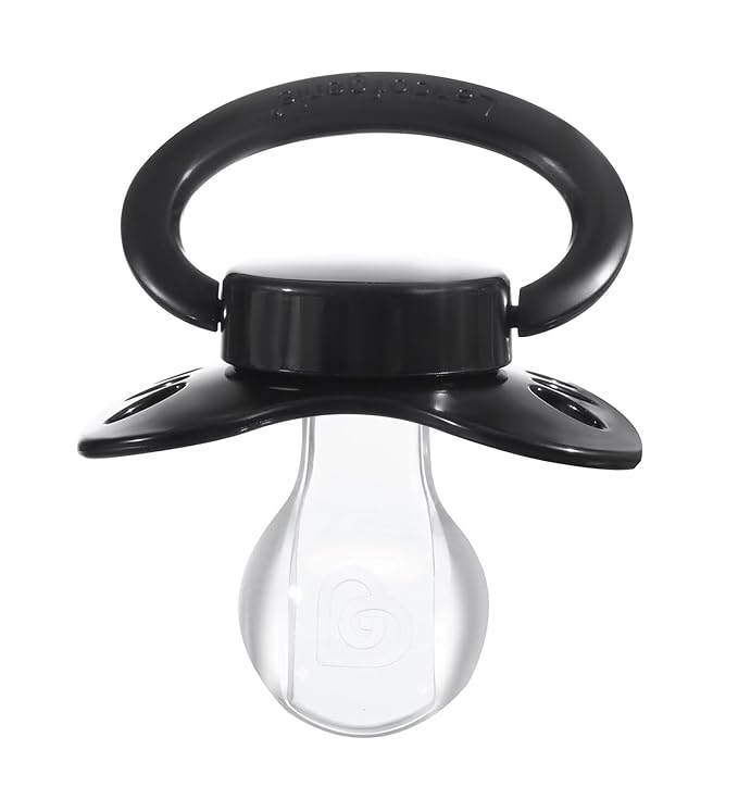 Landofgenie Adult Size Large Shield Pacifiers Butterfly Shaped Cutie Pacifier Black