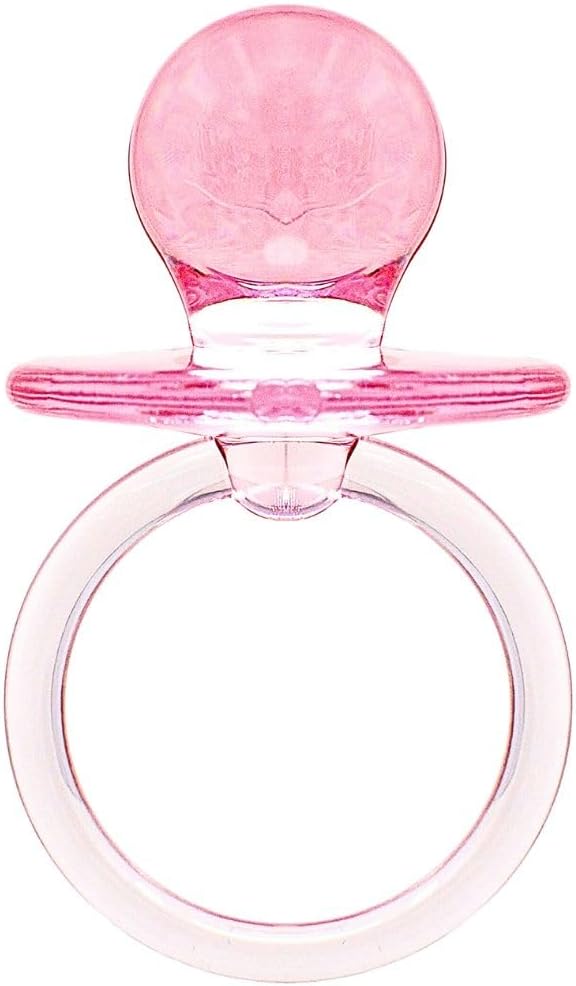 Mini Multi Pink Plastic Pacifier Favors - 1" x 0.5" (24 Pc) - Perfect for Baby Showers, Parties & DIY Decor