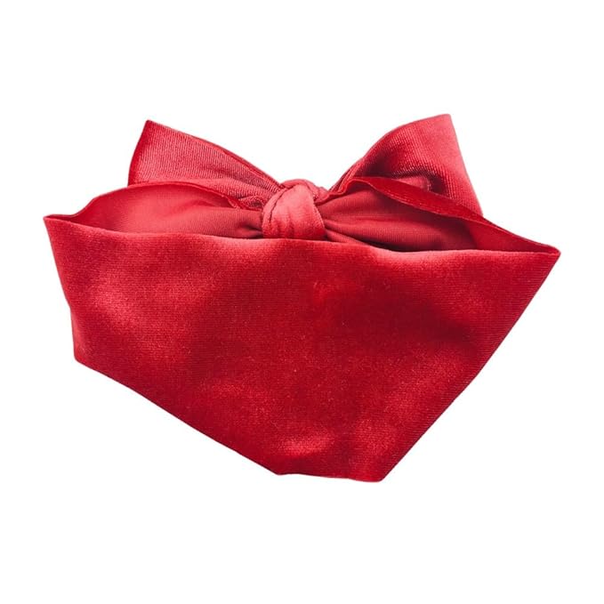 Baby Girl's 7'' Soft Big Bowknot Velvet Headband Toddler Hairband for Photography Travel Party Festivals (Watermelon, One Size)