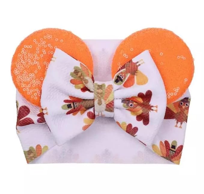 Mouse Ears Headband/Headwrap - Toddler, Baby, Kids upto 4 Years - Party supplies - Thanksgiving Ears