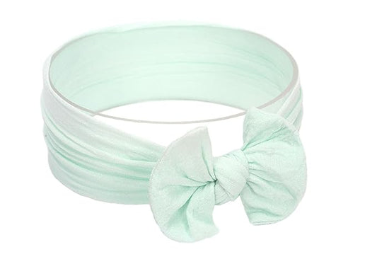 Baby Girl's Toddler Bow Knot Headbands Soft Nylon Headband for Daily Life Birthday Party Photography (Mint Green)