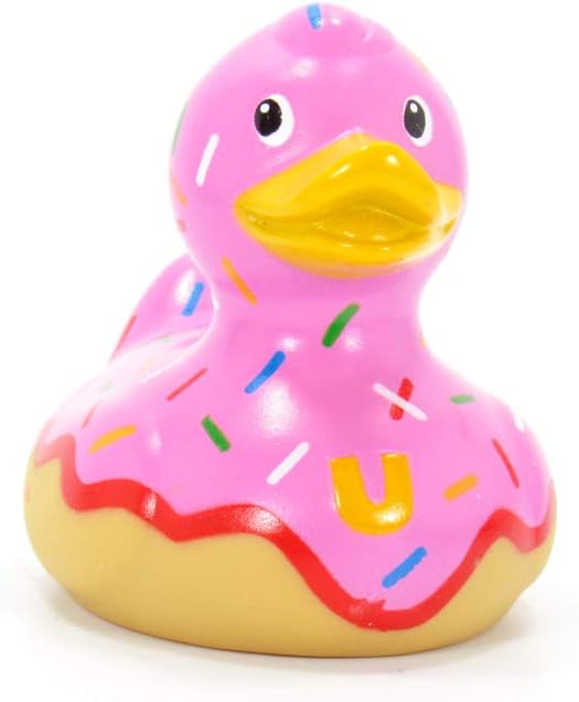 Donut (mini) Rubber Duck Bath Toy by Bud Duck | Elegant Gift Packaging Do not Worry be Happy! | Child Safe | Collectable