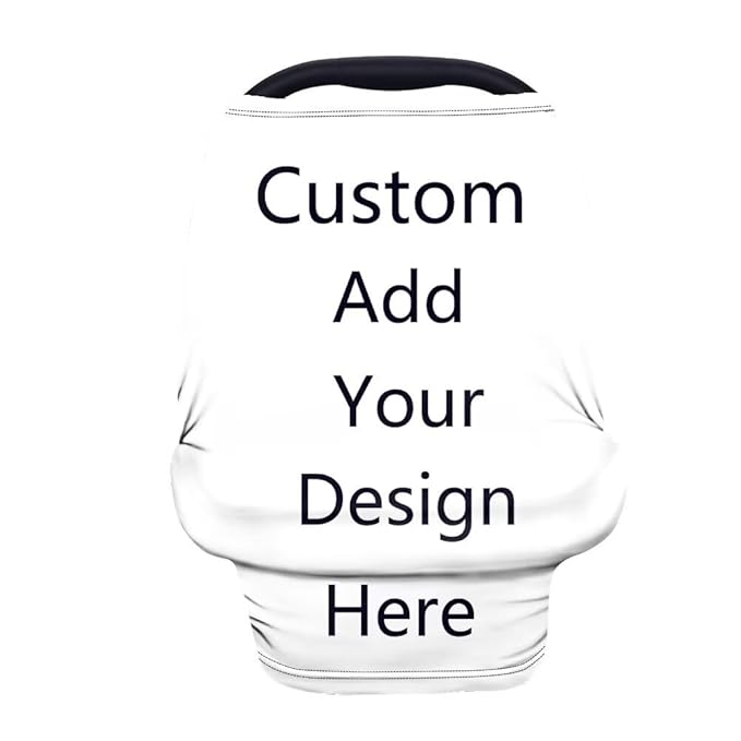 Forchrinse Custom Nursing Cover Breastfeeding Scarf Baby Car Seat Cover for Boys Girls Infant Carseat Canopy Multi-Use