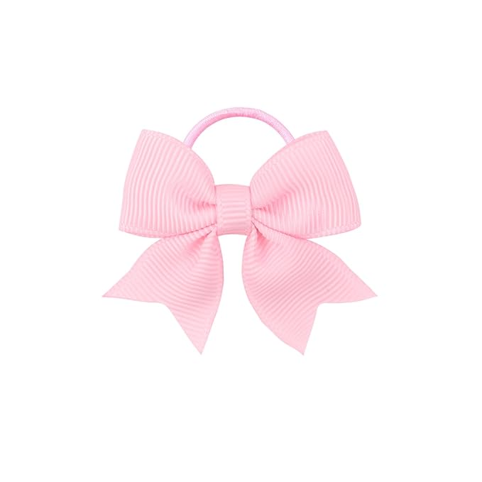 A set of two Cute Bow-shaped Elastic Hair Clips for Children. (pink)