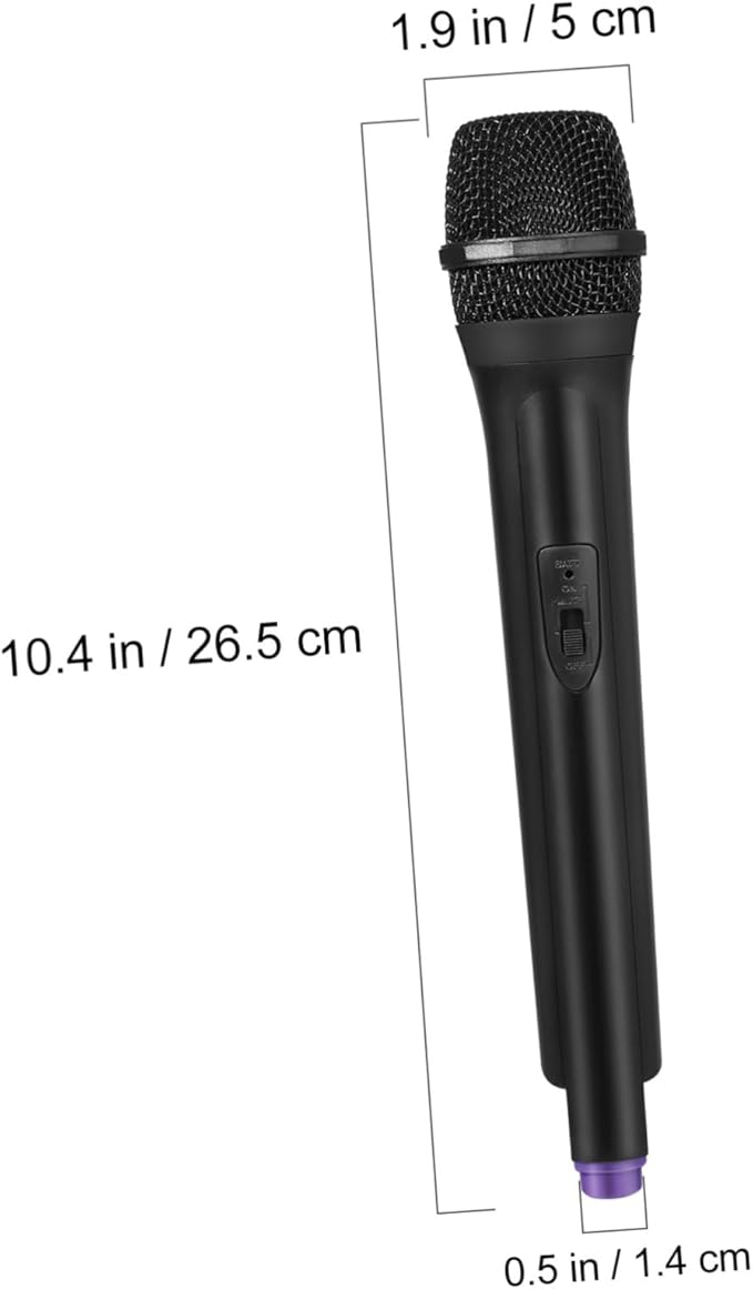 Ipetboom Simulated Microphone Toy, 1 Pc Fake Microphone Pretend Play Mic Karaoke Prop Fun Birthday Party Favors