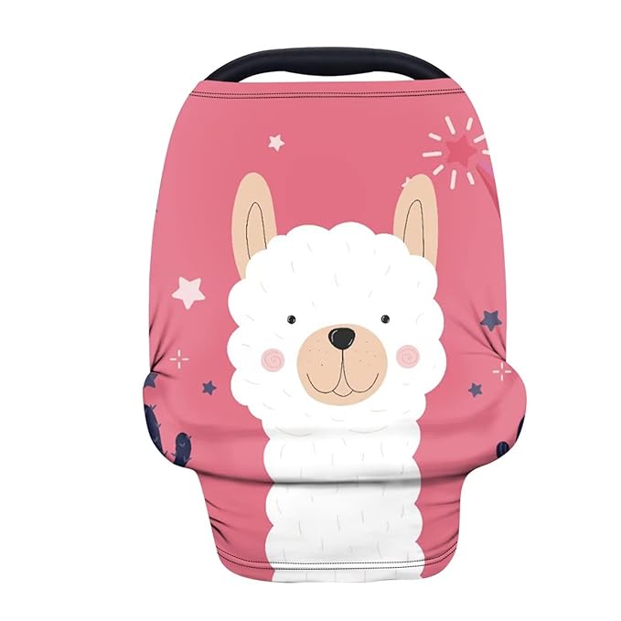 Forchrinse Cute Dolphin Nursing Cover for Baby Boys Girls,Stretch Infant Car Seat Canopy Breathable Soft Breastfeeding Scarf for Mom