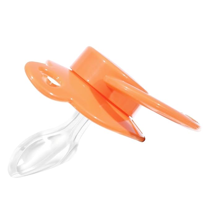 Landofgenie Large Shield Adult Size Pacifiers Set Bear Shaped Cutie Pacifier 3 Pack - Red+Orange+Pink