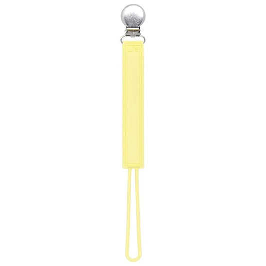 Three Little Tots All Silicone Modern, Short and Safety Tested Pacifier Clip (Baby Yellow, Classic)